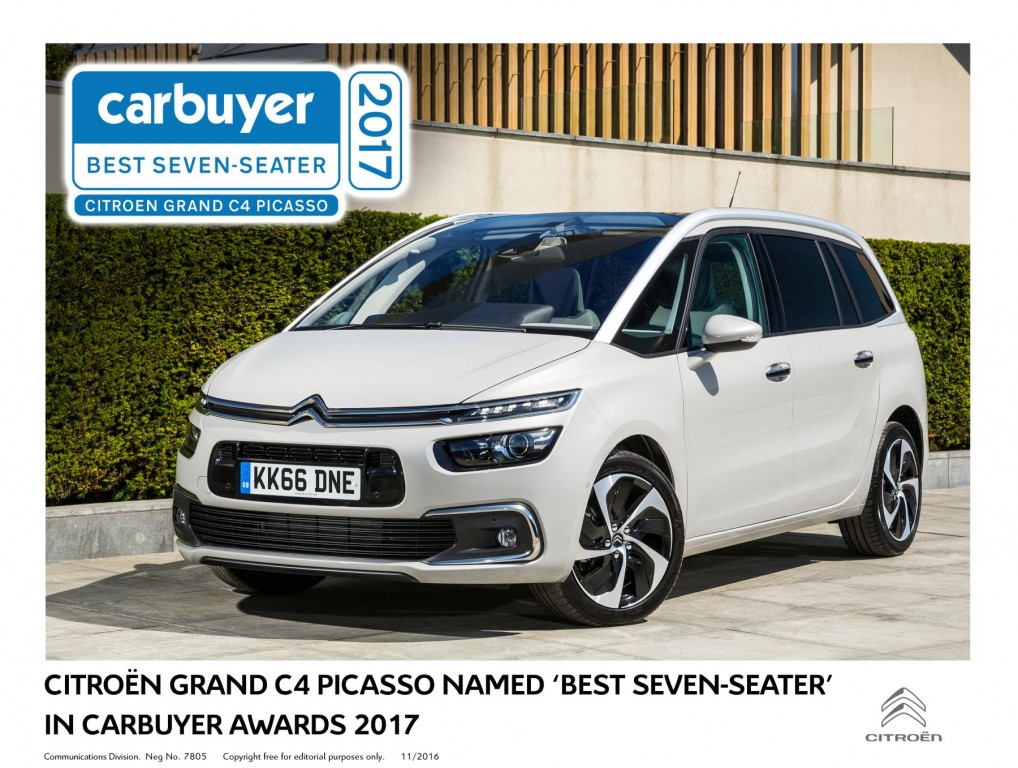 NEW CITROËN GRAND C4 PICASSO NAMED ‘BEST SEVEN-SEATER’ IN CARBUYER AWARDS 2017