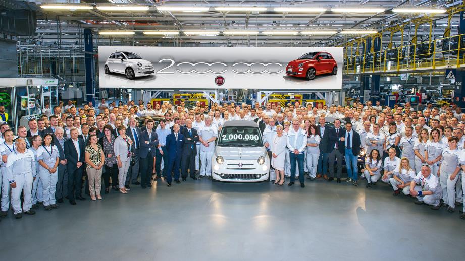 THE TWO MILLIONTH FIAT 500 ROLLS OFF THE LINE AT TYCHY PLANT