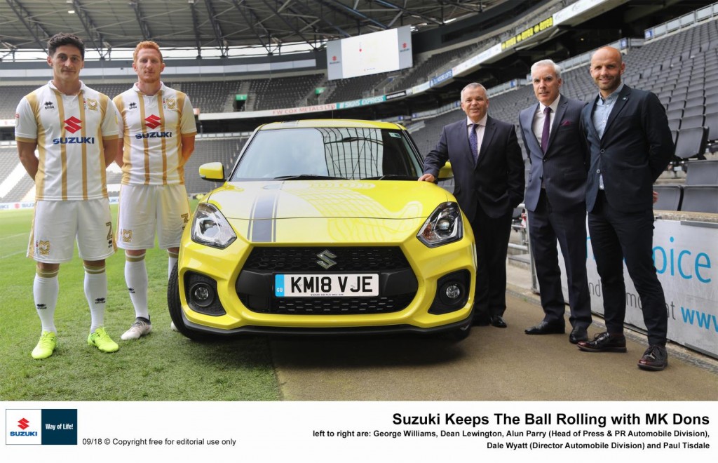 SUZUKI KEEPS THE BALL ROLLING AND EXTENDS SPONSORSHIP OF MK DONS FOR THREE MORE YEARS