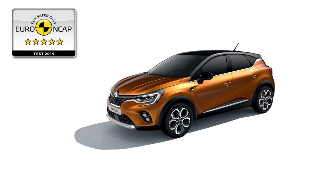 New Renault Captur is awarded the maximum 5-star Euro NCAP safety test rating.